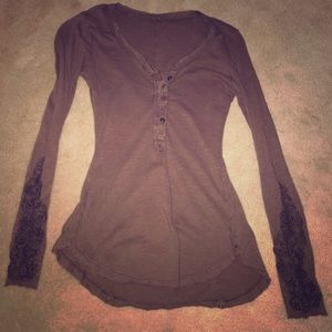 Free People (XS/S) brown longsleeve